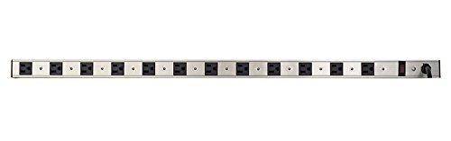 StandDesk Extension Cord With Multiple Outlets, Perfect For Office Power Strip Surge Protector with 12 ft Long Extension Cord, 15A Multi Plug Extension Cord for Home Office or School, Chrome (12 Port)