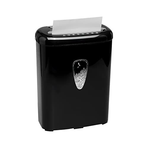 Amazon Basics 6 Sheet High Security Micro Cut Paper and Credit Card Home Office Shredder, Black