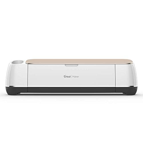 Cricut Maker - Smart Cutting Machine - With 10X Cutting Force, Cuts 300+ Materials, Create 3D Art, Home Decor, Bluetooth Connectivity, works with iOS, Android, Windows & Mac, Champagne,26.38 x 11 x 11