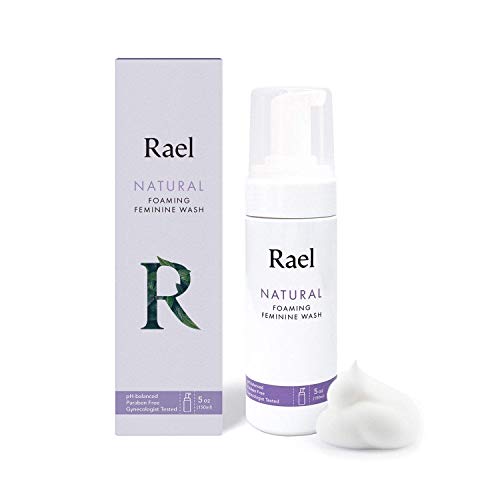 Rael Natural Feminine Cleansing Wash - Gentle Foaming Intimate Wash, pH-balanced, Sensitive Skin, Scent Free, Daily Cleansing use, Natural ingredients (5oz, 1Pack)