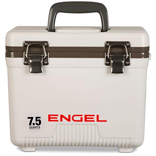 Engel UC7 7.5qt Leak-Proof, Air Tight, Drybox Cooler and Small Hard Shell Lunchbox for Men and Women in White