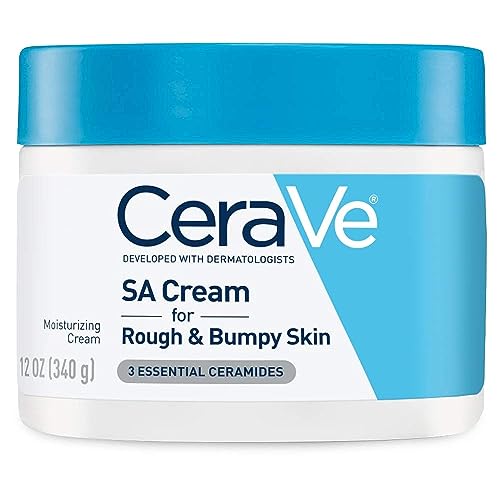 CeraVe Moisturizing Cream with Salicylic Acid | Exfoliating Body Cream with Lactic Acid, Hyaluronic Acid, Niacinamide, and Ceramides | Fragrance Free & Allergy Tested | 12 Ounce