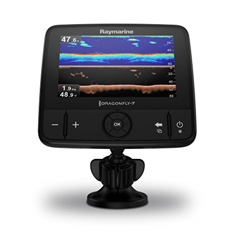 Raymarine Dragonfly Pro CHIRP Fish Finder with built in GPS and WiFi with Navionics+ Charts and Transducer