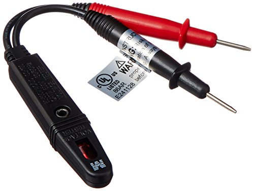 Morris Products Circuit Tester 80-500 Volts AC/DC Economy Twin Lead Tester for Testing Switches, Outlets, Electrical Devices Blister Packed cULus Listed 1-Pack 59010 Black