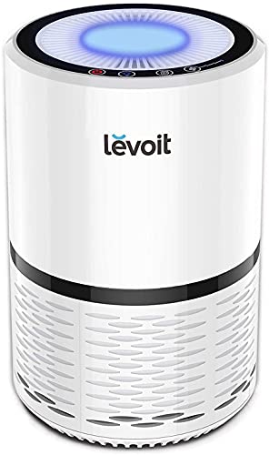 LEVOIT Air Purifiers for Home, HEPA Filter for Smoke, Dust and Pollen in Bedroom, Ozone Free, Filtration System Odor Eliminators for Office with Optional Night Light, 1 Pack, White