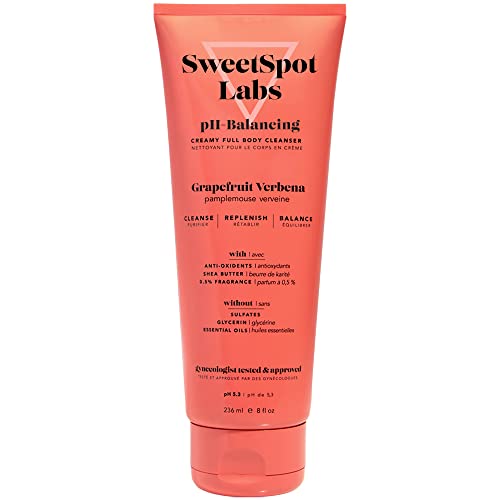 SweetSpot Labs pH Balanced Wash, Sulfate Free, Clean, Gynecologist Tested & Approved, Gentle Grapefruit Verbena Scent, 8 oz