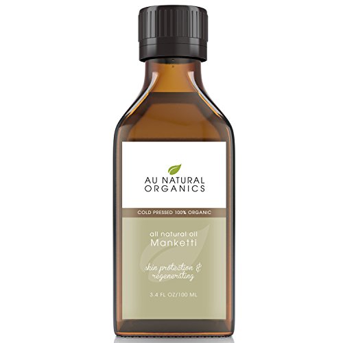 Au Natural Organics Manketti/Mongongo Oil - Cold Pressed, Extra Virgin Natural Moisturizer for Skin, Face, Body, Nails & Hair | Unrefined, Non GMO, Therapeutic Grade Pure Essential Oil - 3.4oz/100ml