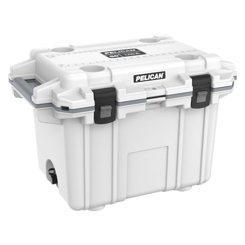 Pelican Elite 50 Quart Cooler (White/Grey)