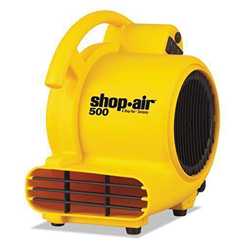 Shop-Air by Shop-Vac 1032000 Mighty Mini Air Mover 3-Speed 3-Position Dryer for Wet Carpets, Floors, Walls & Ceilings, 500 CFM Motor