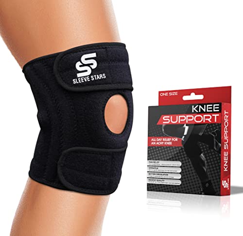 Sleeve Stars Knee Brace & Knee Support for Men & Women, Knee Compression Sleeve for Knee Pain, Protection Wrap for Working Out (S/M/L)