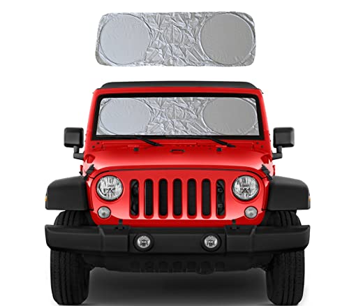 Windshield Sun Shade for Jeep Wrangler Rubicon Toyota FJ Cruiser XS