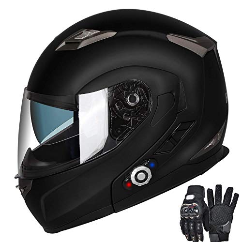 Motorcycle Bluetooth Helmets, FreedConn Bluetooth Modular Helmet 2-3Riders, 500M (MB, XL)