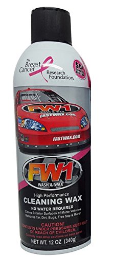 FW1 Waterless Wash & Wax Polish with Carnauba (12oz) by Fast Wax (2 cans)