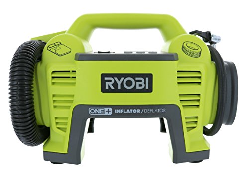 Ryobi P731 One+ 18v Dual Function Power Inflator/Deflator Cordless Air Compressor Kit w/ Adapters (Battery Not Included, Tool Only)