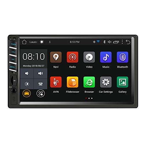 YODY Double Din Android Car Stereo Radio 1024x600P Capacitive Touch Screen GPS Navigation Support Mirror Link WiFi Bluetooth AM/FM AUX/SD/USB Free Backup Camera and External Microphone