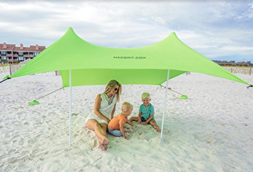 Insane Deal! Mad Grit Beach Shade Tent - UV Protection Lycra Canopy for Family Sun Shelter Protection