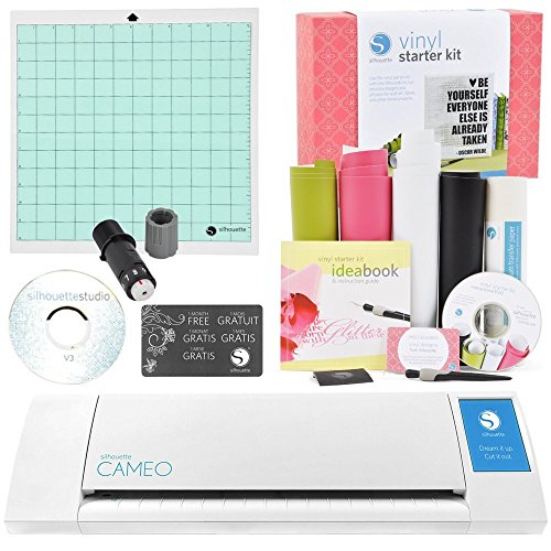 Silhouette Cameo Electronic Cutting Machine Vinyl Starter Kit Bundle