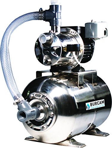 BurCam 506547SS SW Stainless Steel Jet Pump/Tank, Ml25H 3/4 hp, 115V/230V