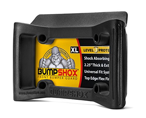 BumpShox - The Original Front Bumper Guard & Front Bumper Protection License Plate Frame. Tougher Than Steel! (BumpShox XL (2.25' Thick))