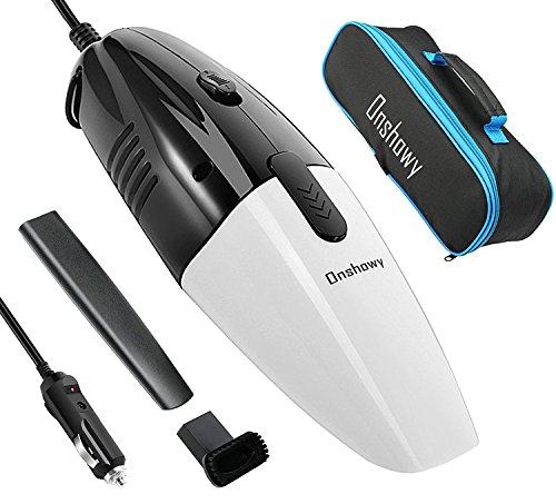 Onshowy (Updated) Car Vacuum Cleaner, 12 Volt 75W Portable Handheld Auto Vacuum Cleaner for Car with HEPA Filter,14.76FT(5M) Power Cord, Carrying Bag