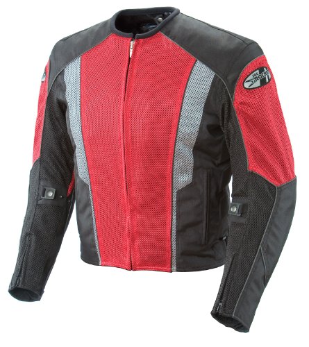 Joe Rocket Phoenix 5.0 Men's Mesh Motorcycle Riding Jacket (Red/Black, Small)