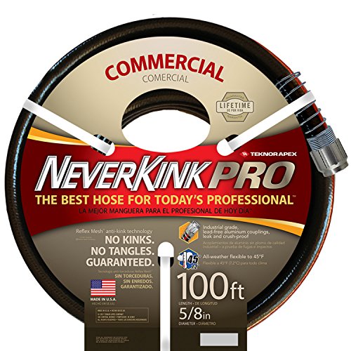 Teknor Apex 8844-100 NeverKink Series 4000 Commercial Duty Pro Garden Hose, 5/8-Inch by 100-Feet