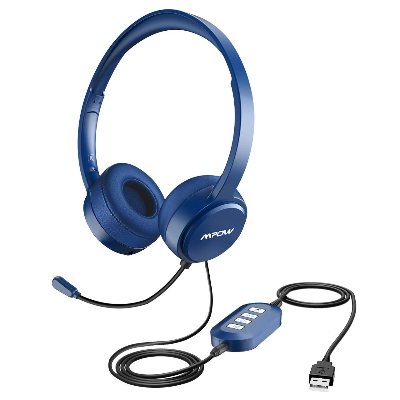 Noise Cancelling Lightweight PC Headset Wired Headphones
