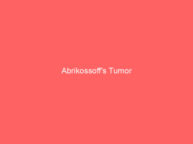 Abrikossoff's Tumor