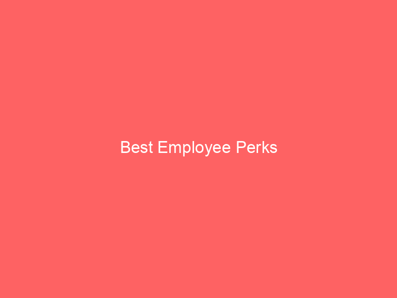 Best Employee Perks