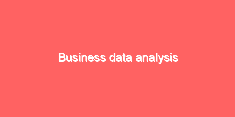 Business data analysis