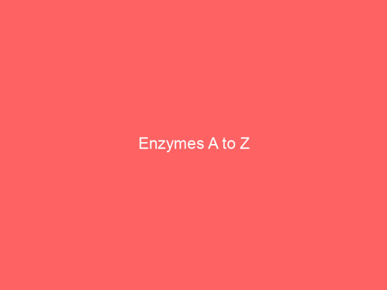 Enzymes A to Z