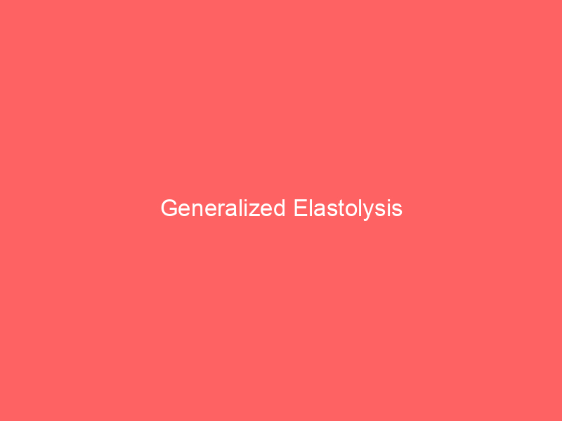 Generalized Elastolysis