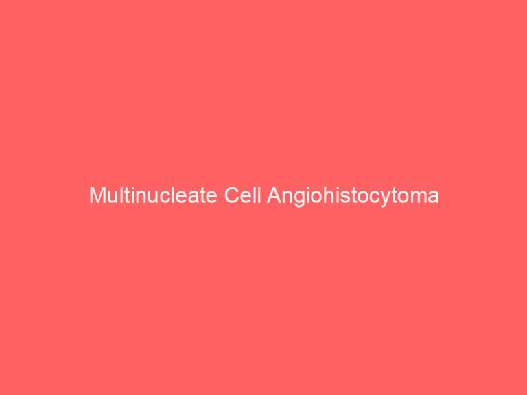Multinucleate Cell Angiohistocytoma