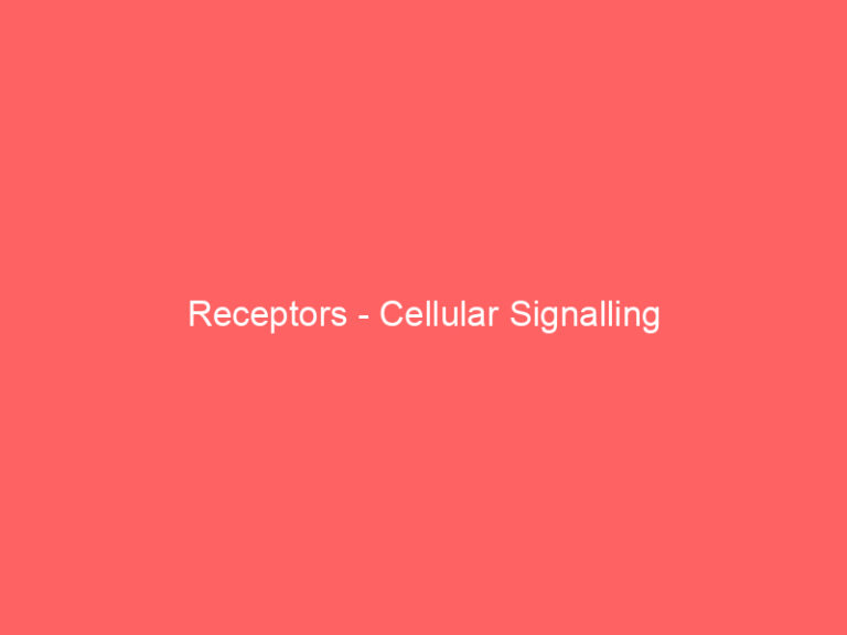 Receptors - Cellular Signalling