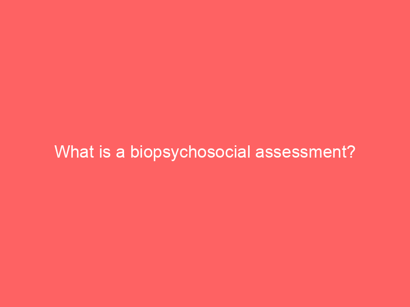 What is a biopsychosocial assessment?