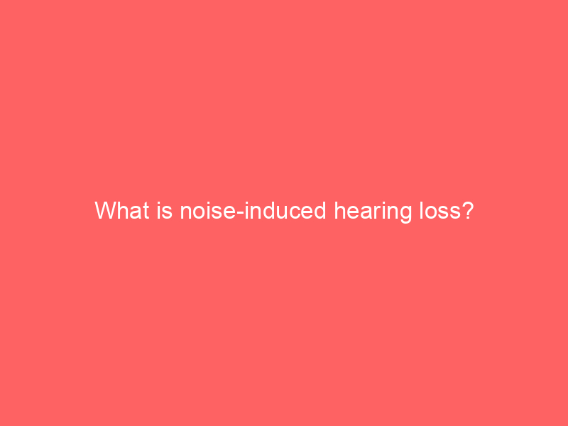What is noise-induced hearing loss?