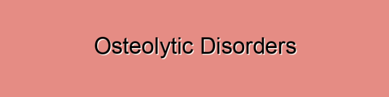 Osteolytic Disorders