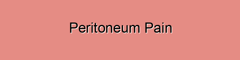 Peritoneum Pain