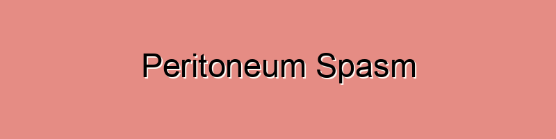 Peritoneum Spasm