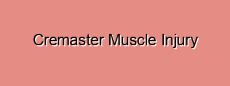 Cremaster Muscle Injury