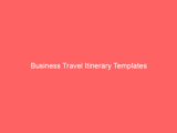 Business Travel Itinerary Templates