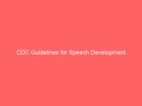 CDC Guidelines for Speech Development
