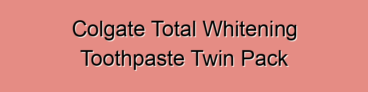 Colgate Total Whitening Toothpaste Twin Pack