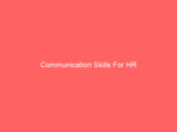 Communication Skills For HR