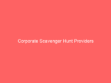 Corporate Scavenger Hunt Providers