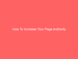 How To Increase Your Page Authority