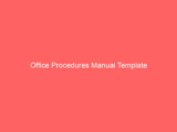 Office Procedures Manual Template
