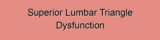 Superior Lumbar Triangle Dysfunction